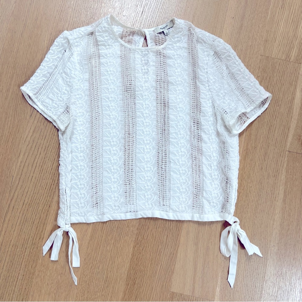 Crochet Cropped White Top